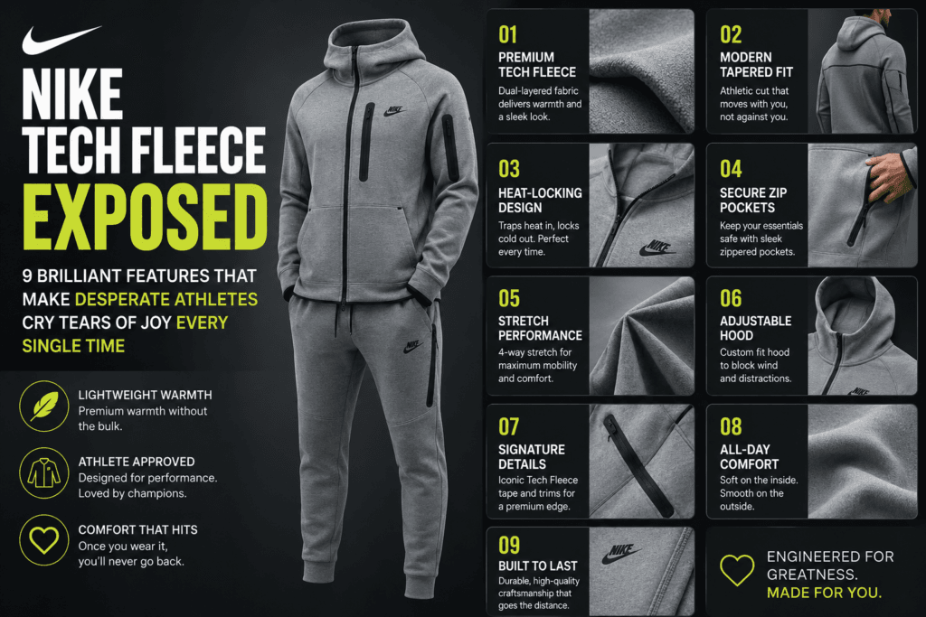 Nike Tech Fleece Exposed — 9 Brilliant Features That Make Desperate Athletes Cry Shocking Tears of Joy Every Single Time
