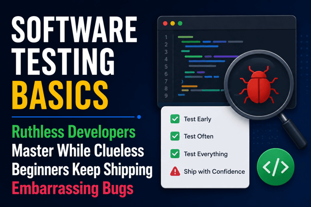 Software Testing Basics Ruthless Developers Master While Clueless Beginners Keep Shipping Embarrassing Bugs