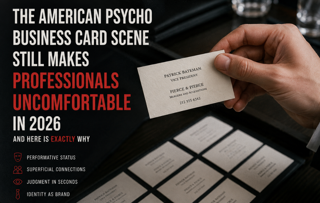 The American Psycho Business Card Scene Still Makes Professionals Uncomfortable in 2026 and Here Is Exactly Why